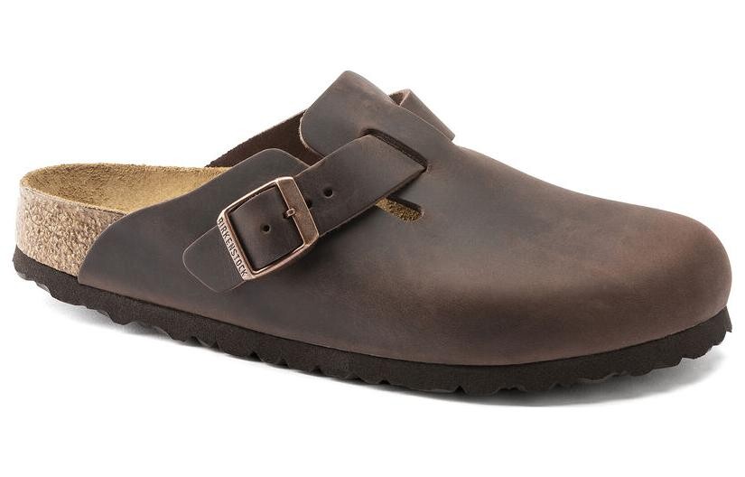 Сабо Boston Oiled Leather Habanna Birkenstock, цвет Red Brown — фото 3