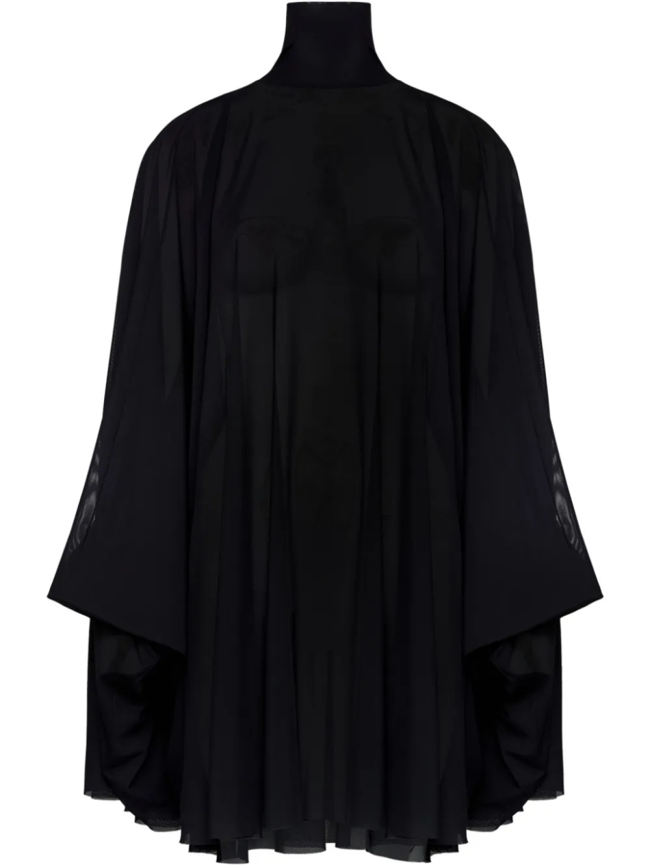 

MM6 Maison Margiela полупрозрачное платье мини, черный