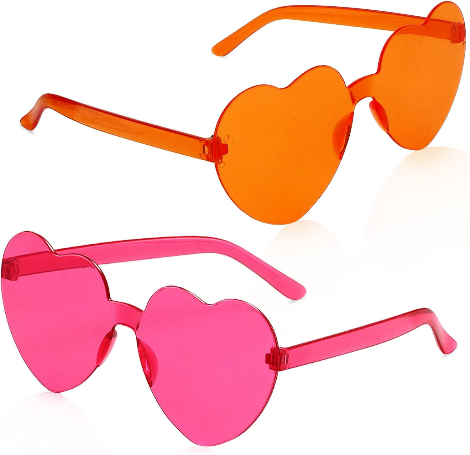 

Солнцезащитные очки в форме сердца, очки ко Дню святого Валентина, очки в форме сердца, аксессуары для девичника, вечеринки на Хэллоуин для женщин и мужчин Hisxierng, Orange and Hot Pink