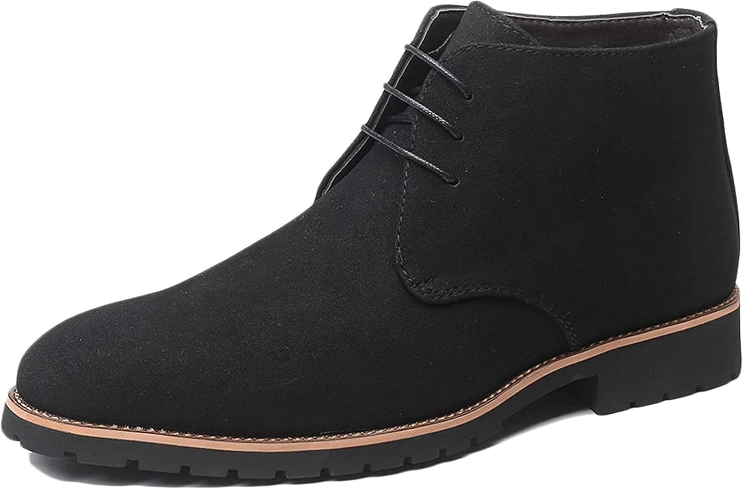 

Мужские ботинки Yiozoi, с шнуровкой, высокие, для осени и зимы, уличные, против скольжения, с заостренным носком, повседневные, для прогулок и делового стиля, черный