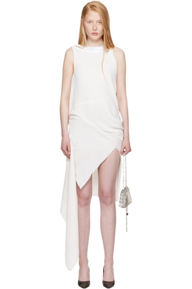 

SSENSE Эксклюзивное свадебное мини-платье с вырезом-лодочкой AARON ESH