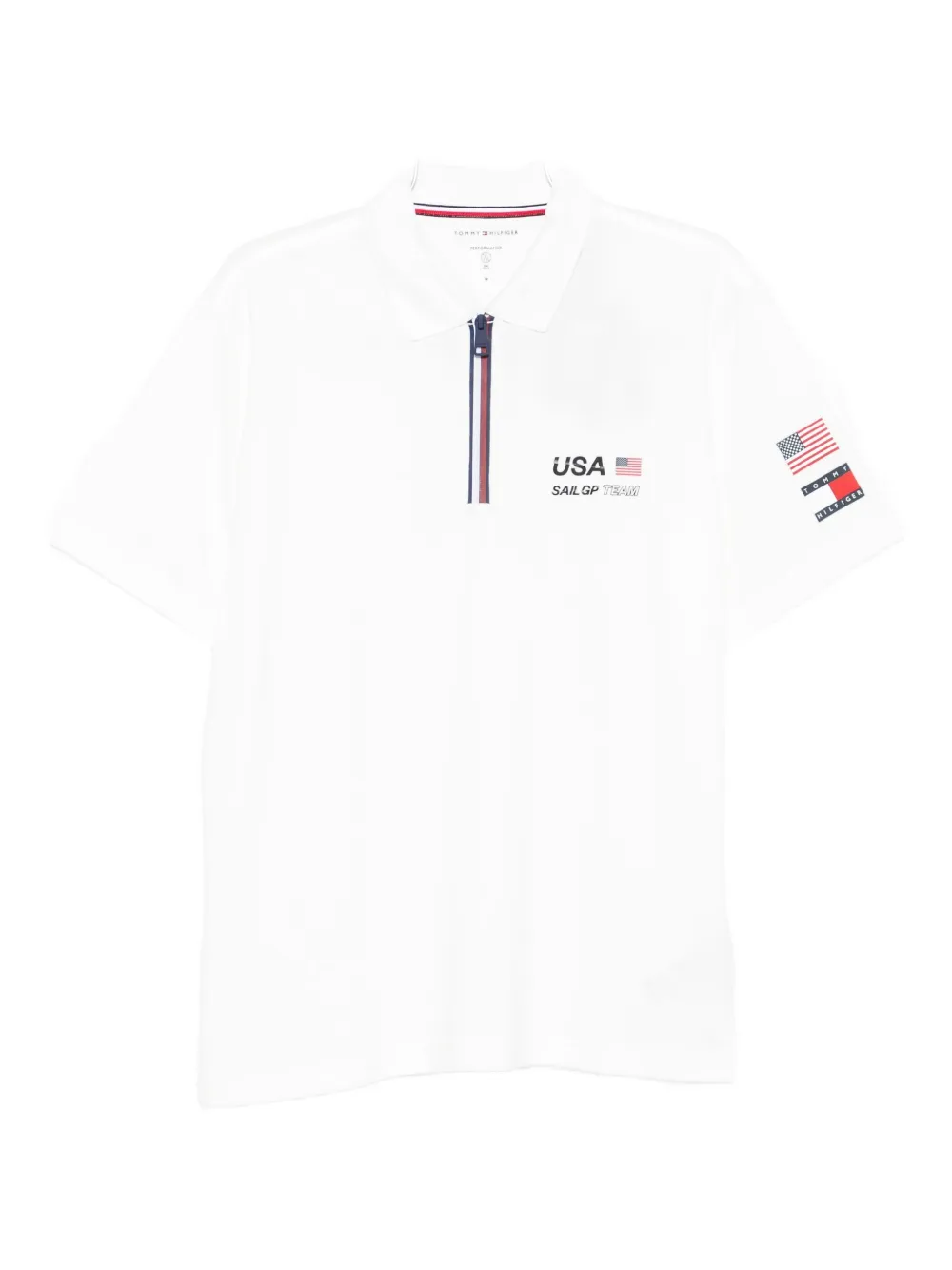 

Поло с молнией на воротнике X Sail GP Tommy Hilfiger, белый