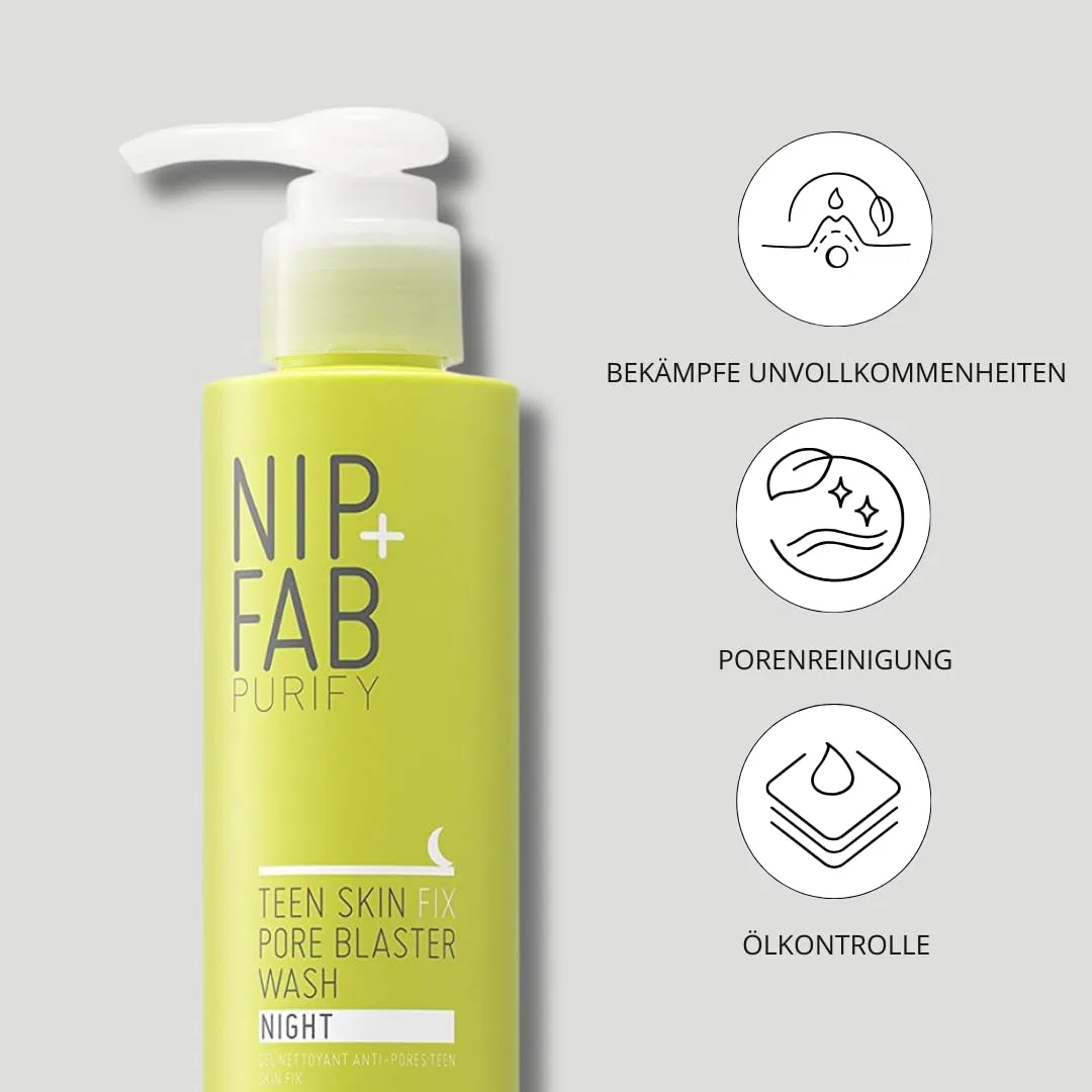 Пенка для умывания Nip+Fab — Teen Skin Fix Pore Blaster Night Wash — фото 4