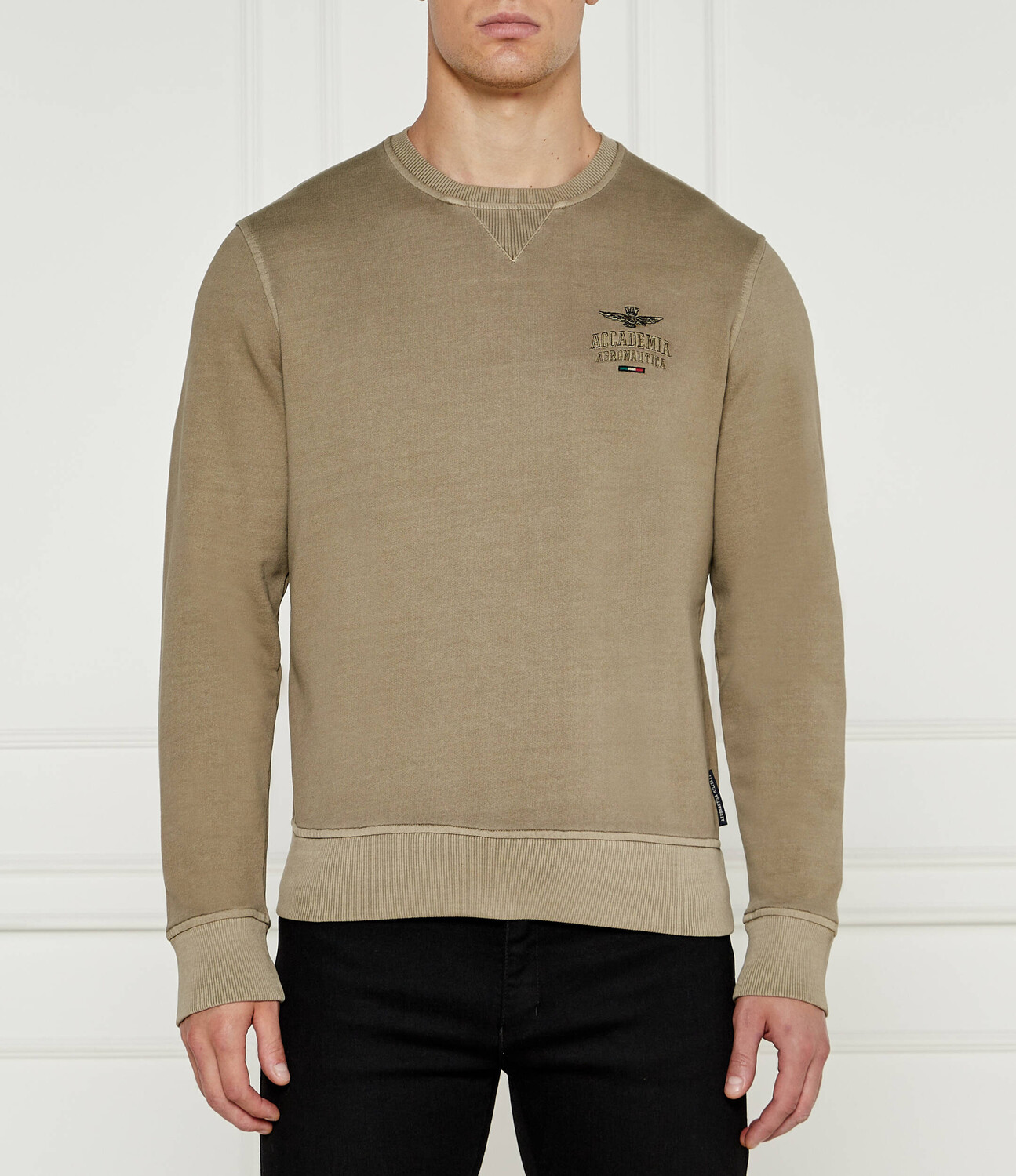 

Толстовка Aeronautica Militare GIROCOLLO Comfort fit, цвет cachi