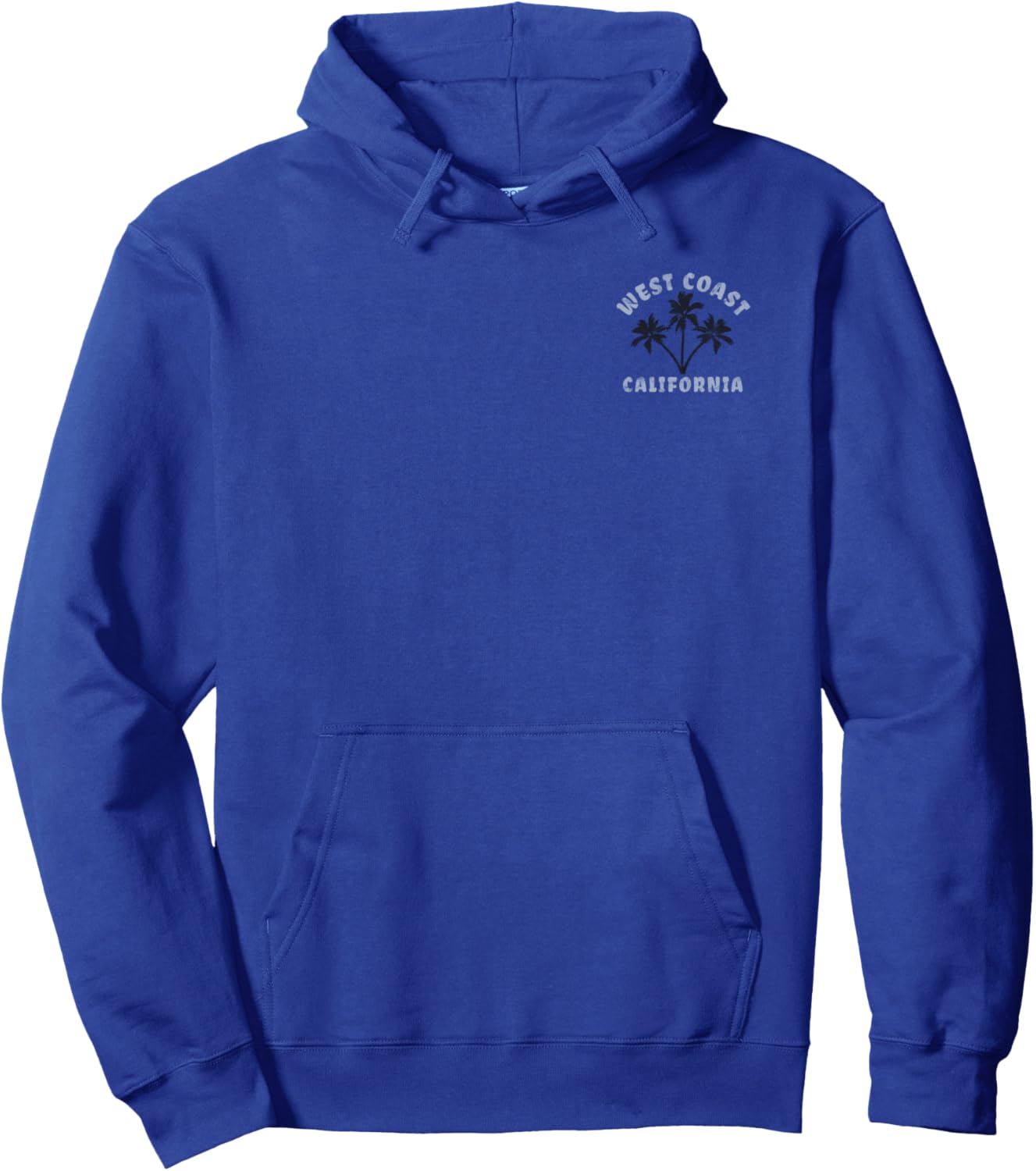 

Толстовка с капюшоном California West Coast Front Back Hoodie Trendy Apparel, синий