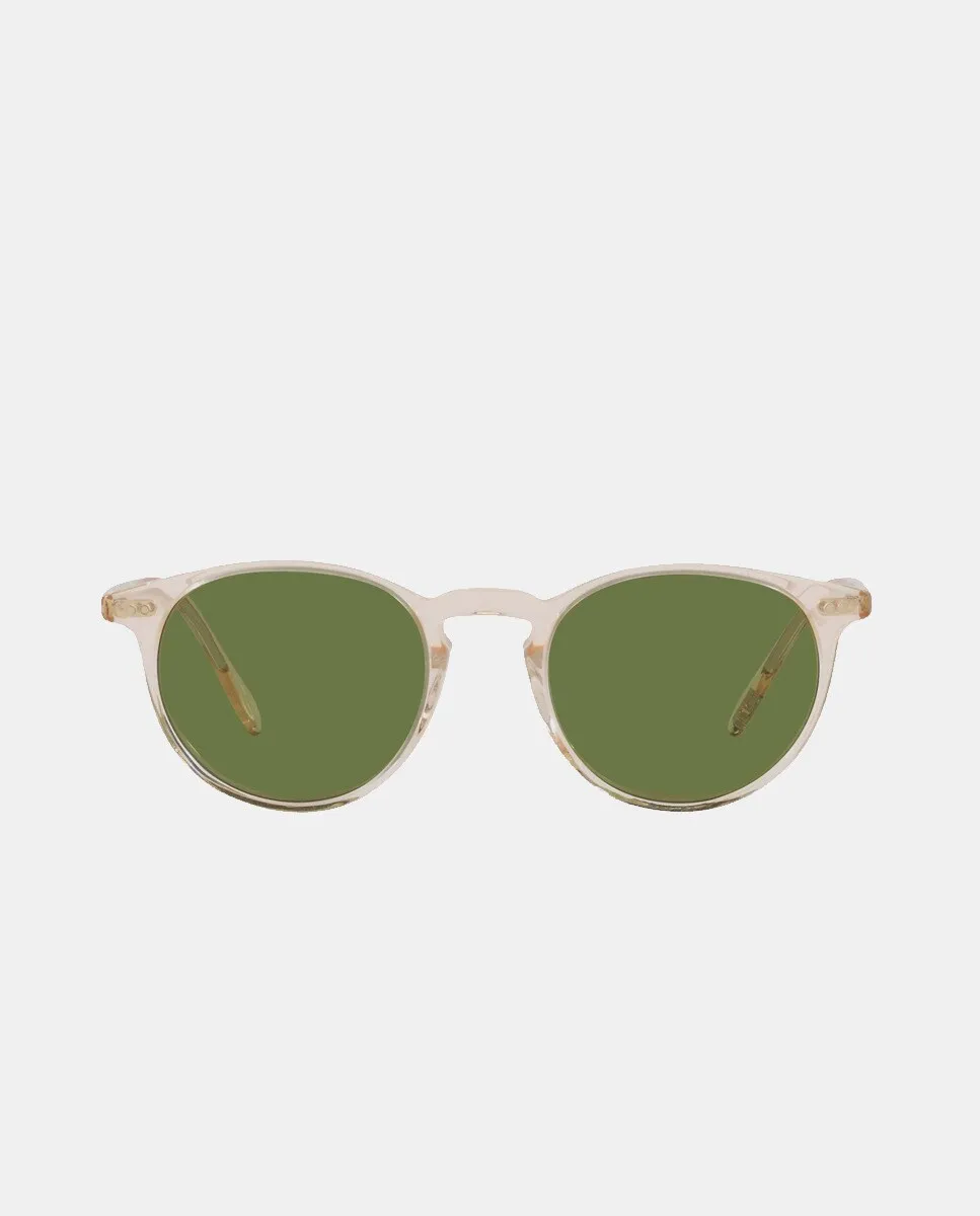 

Круглые солнцезащитные очки унисекс из ацетата экрю цвета Oliver Peoples