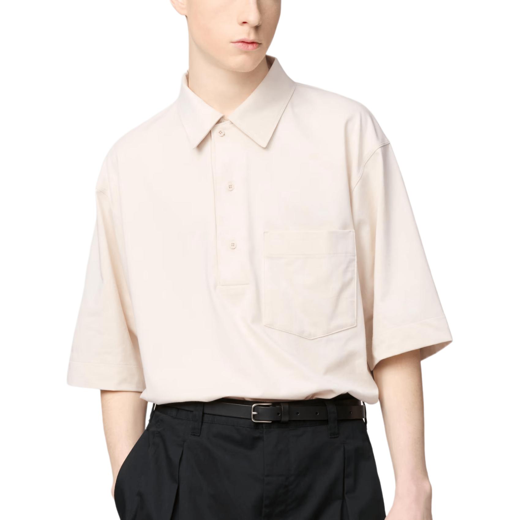 

UNIQLO Поло U Collection SS25 мужская белая, Белый, UNIQLO Поло U Collection SS25 мужская белая