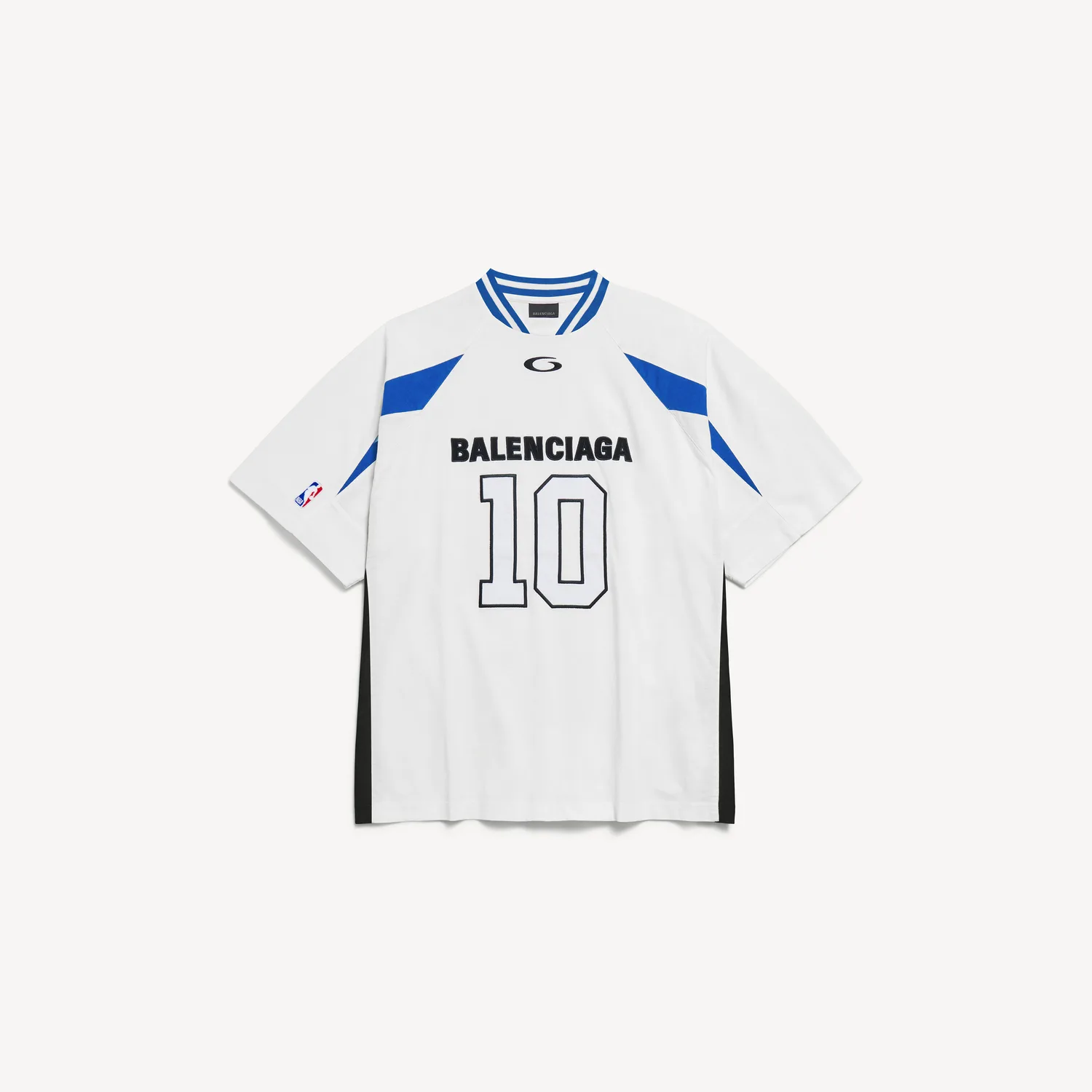 Мужская футболка Balenciaga в сотрудничестве с NBA, оверсайз, белая/многоцветная