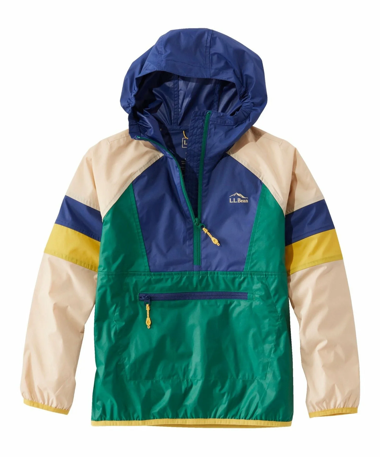 Детская куртка-анорак «Ветер и дождь» L.L.Bean, EmdSp/DkRyBl — фото 3