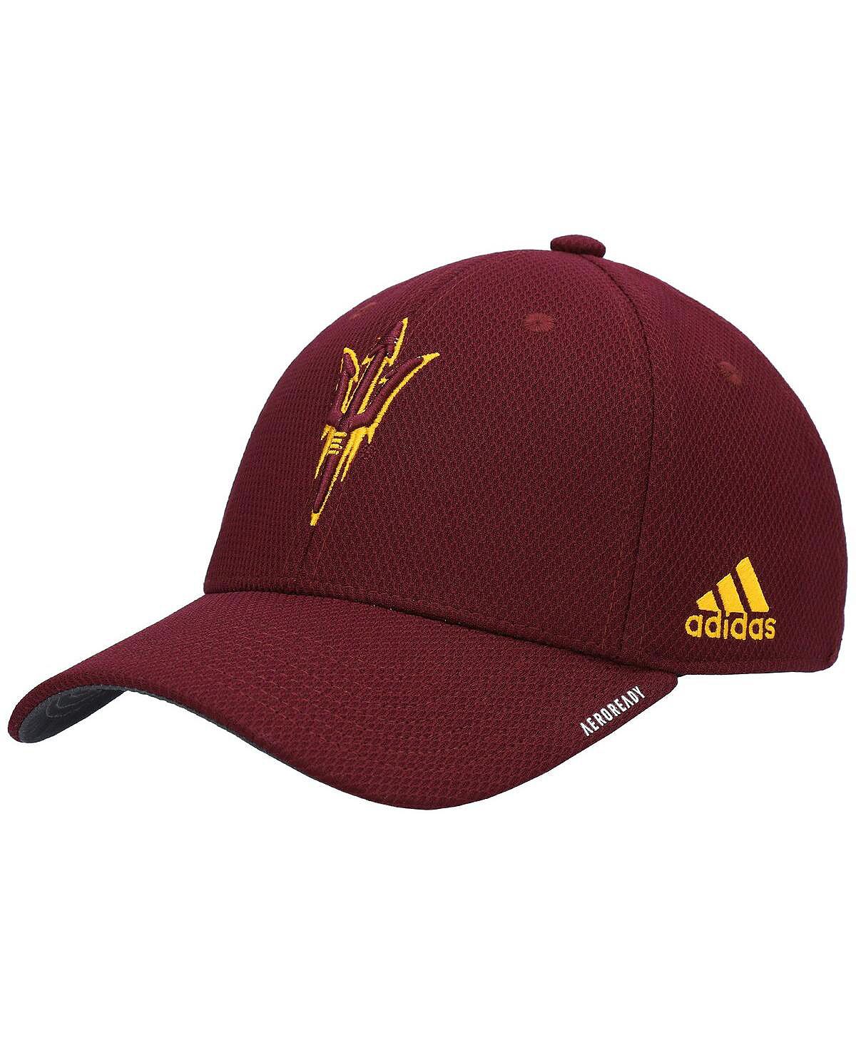 

Мужская темно-бордовая кепка Arizona State Sun Devils 2021 Sideline Coaches AEROREADY Flex Hat adidas