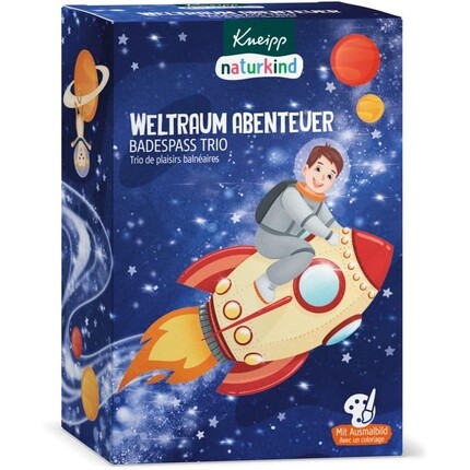 

Подарочный набор Kneipp Naturkind Space Adventure Bubble Bath Space Driver 95 г Потрескивающие кристаллы для ванны Звездная пыль 60 г Color Magic Bath Dream Driver 40 г - Развлечение и забота о детях