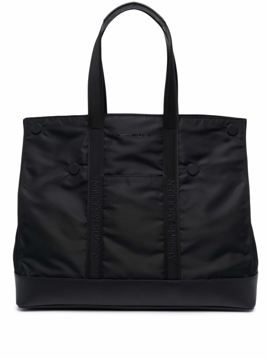 

Alexander McQueen сумка-тоут с вышитым логотипом, черный