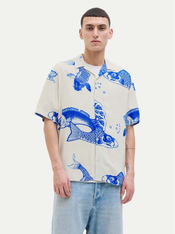 

Свободная рубашка Jeff 12268465 Jack&Jones, синий