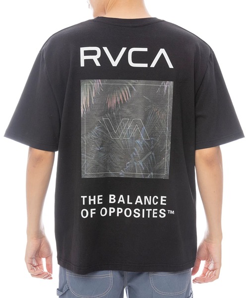 

Футболка с коротким рукавом, оверсайз, принт на спине RVCA, черный