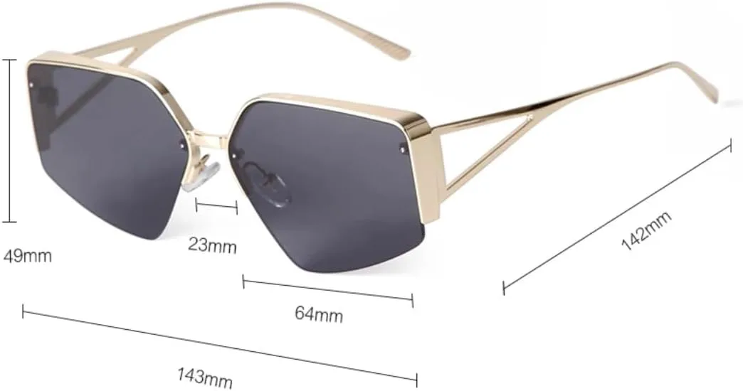 

Модные солнцезащитные очки в металлической оправе для женщин, с градиентным переходом цвета, для мужчин, в стиле ретро, ​​с защитой от УФ-излучения TOIPASTN, 5