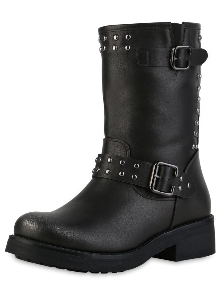 Сапоги VAN HILL Bikerstiefel Chloe, цвет Grau Metallic
