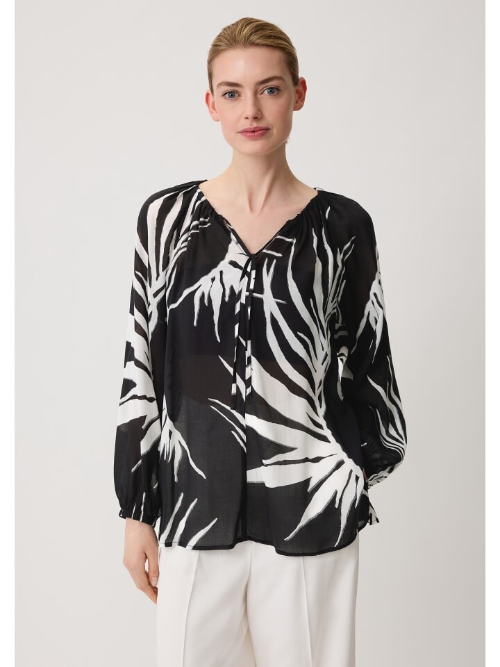 

Блуза comma Bluse langarm, цвет Schwarz-weiß