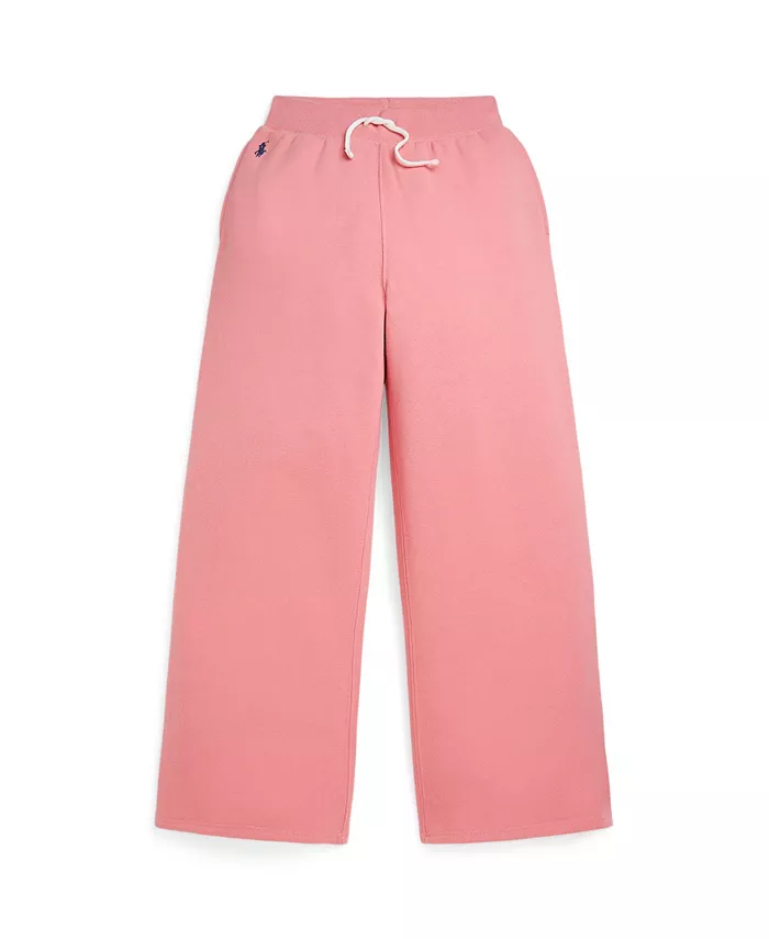 

Широкие флисовые спортивные брюки Big Girls Polo Ralph Lauren, розовый
