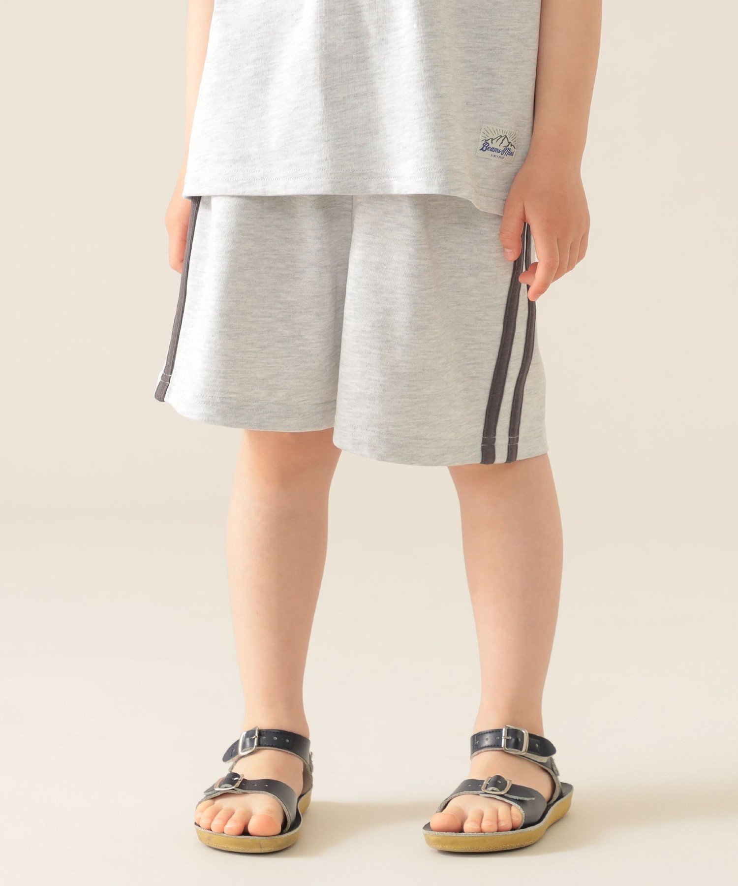 Двухцветный комплект футбольной формы Line Jersey Set 2025SS (90~150 см) BEAMS mini, White heather