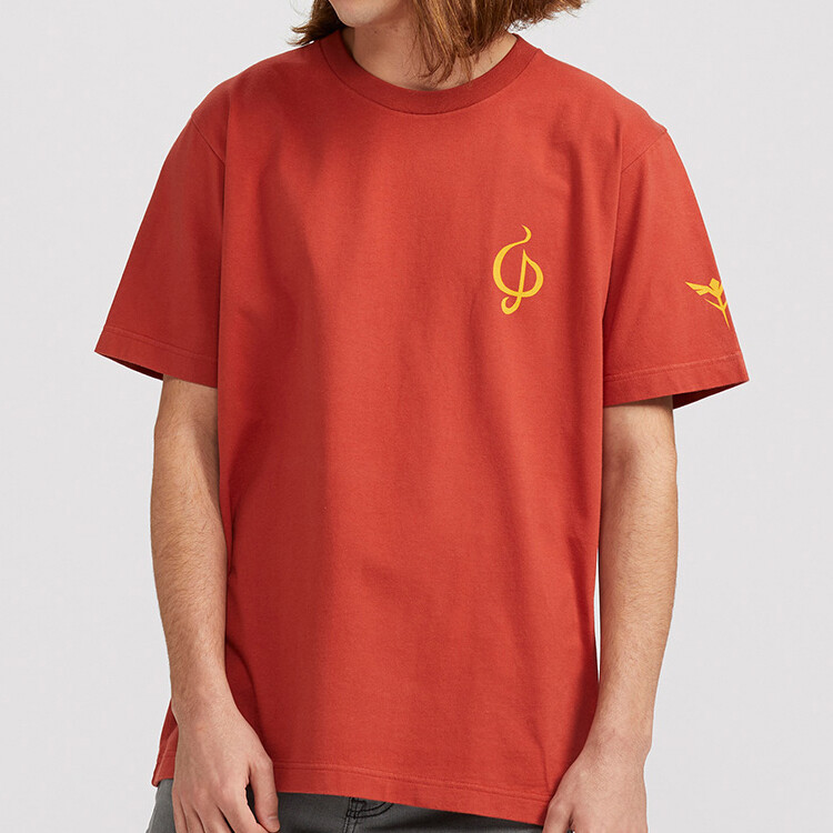 Футболка унисекс оранжево-коричневая Uniqlo, оранжевый — фото 2