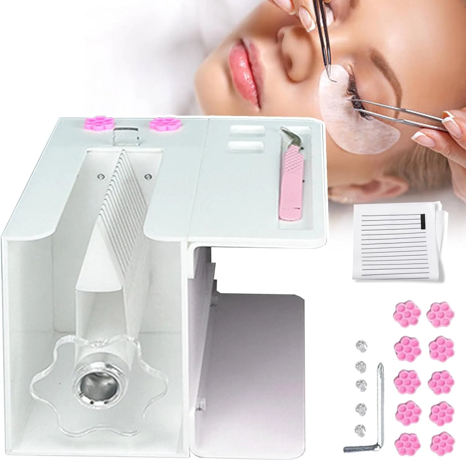 Инструмент для создания ресниц Eyelash Fan Maker белый Annuodi