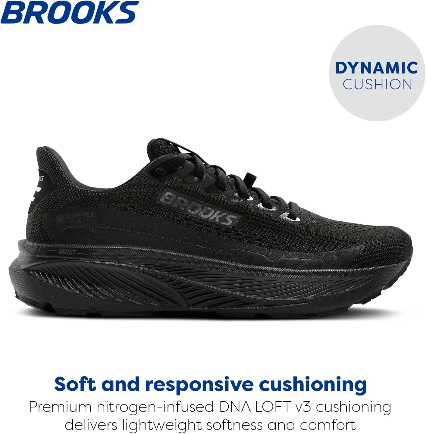 Мужские кроссовки Brooks Ghost 17 GTX, черный — фото 2