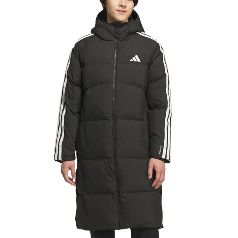 Adidas Куртка пуховая 3 Stripes 3S L Down JKT черная — фото 4