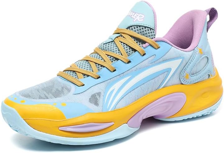 

Мужские баскетбольные кроссовки противоскользящие для бега, с амортизацией, для ходьбы и тенниса Generic, синий