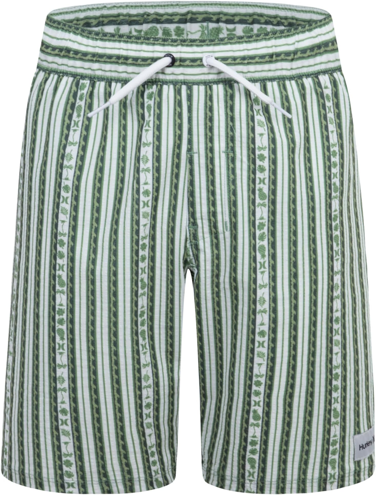 

Плавки Hurley Kids Mini Vacay Stripe Pull On Swim Trunk, цвет Palm Green
