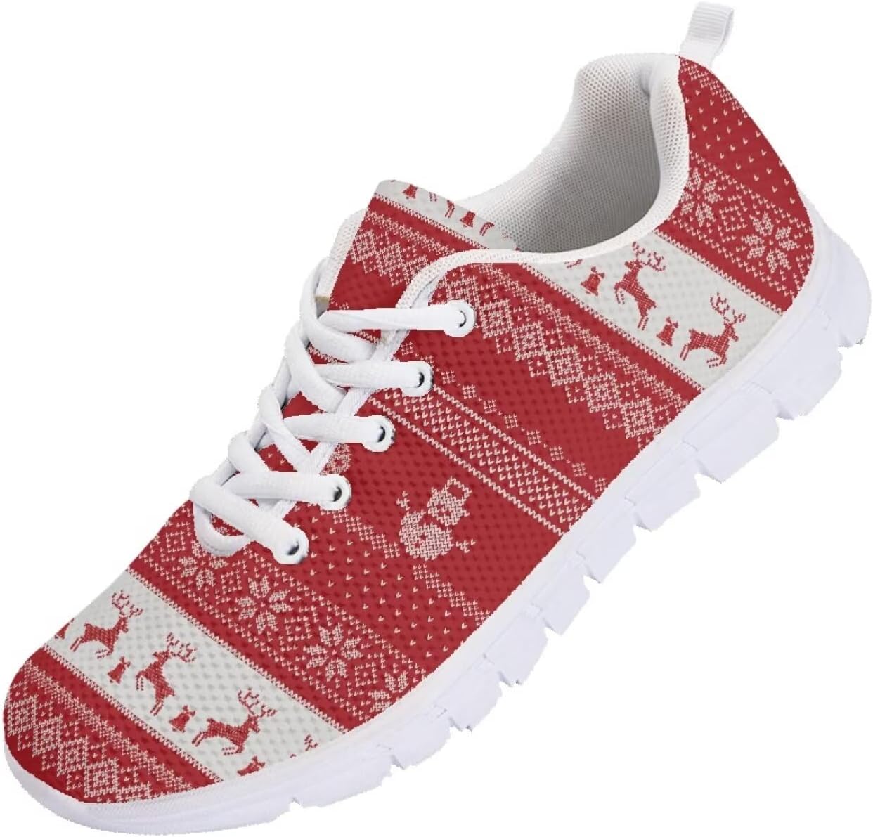 

Кроссовки для бега Funnydude Funny Print для мужчин, нескользящие теннисные туфли, осенние удобные дышащие кроссовки для тренировок, Reindeer