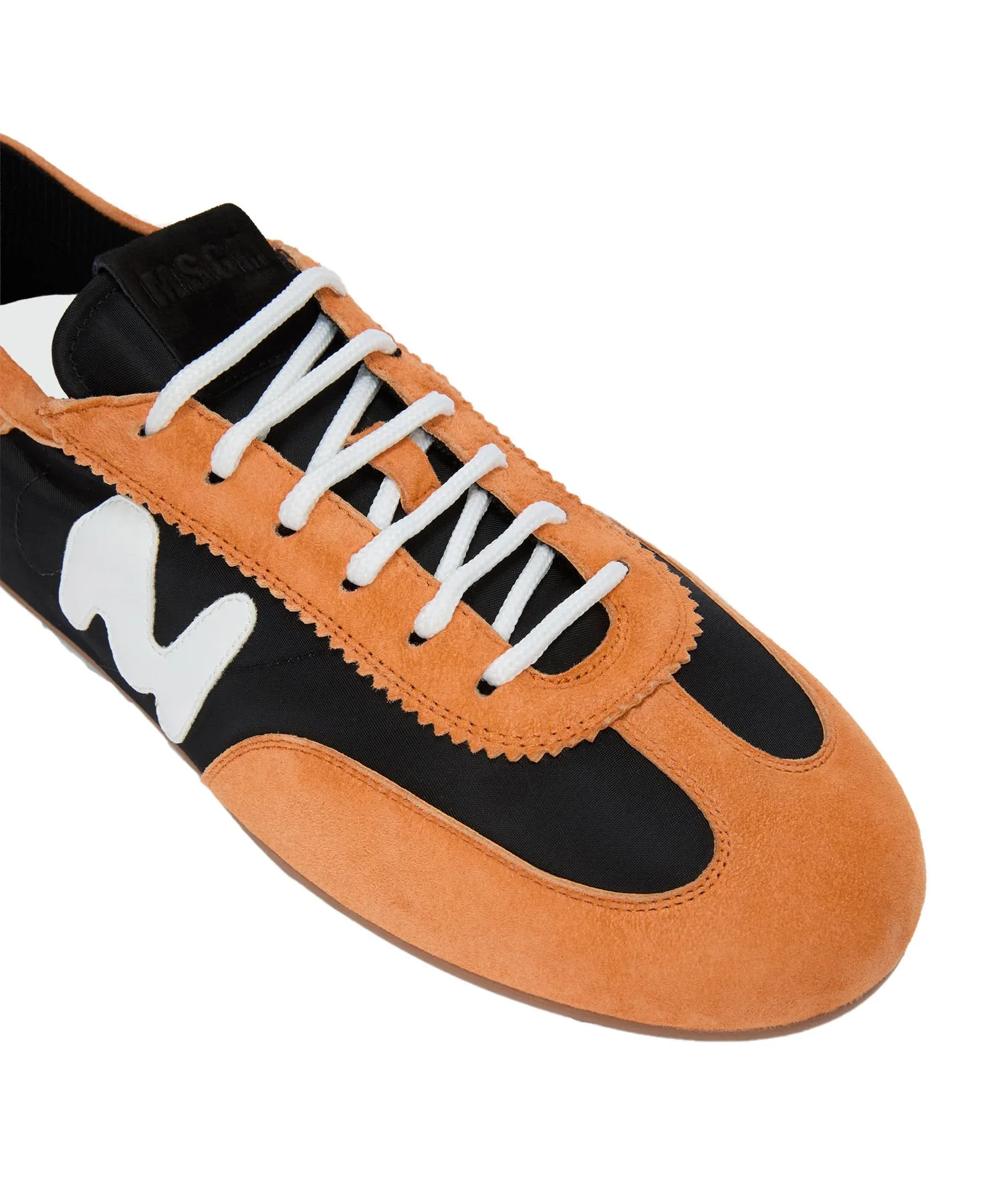 Мужские кроссовки MSGM Super Light из замши и нейлона оранжевые — фото 4