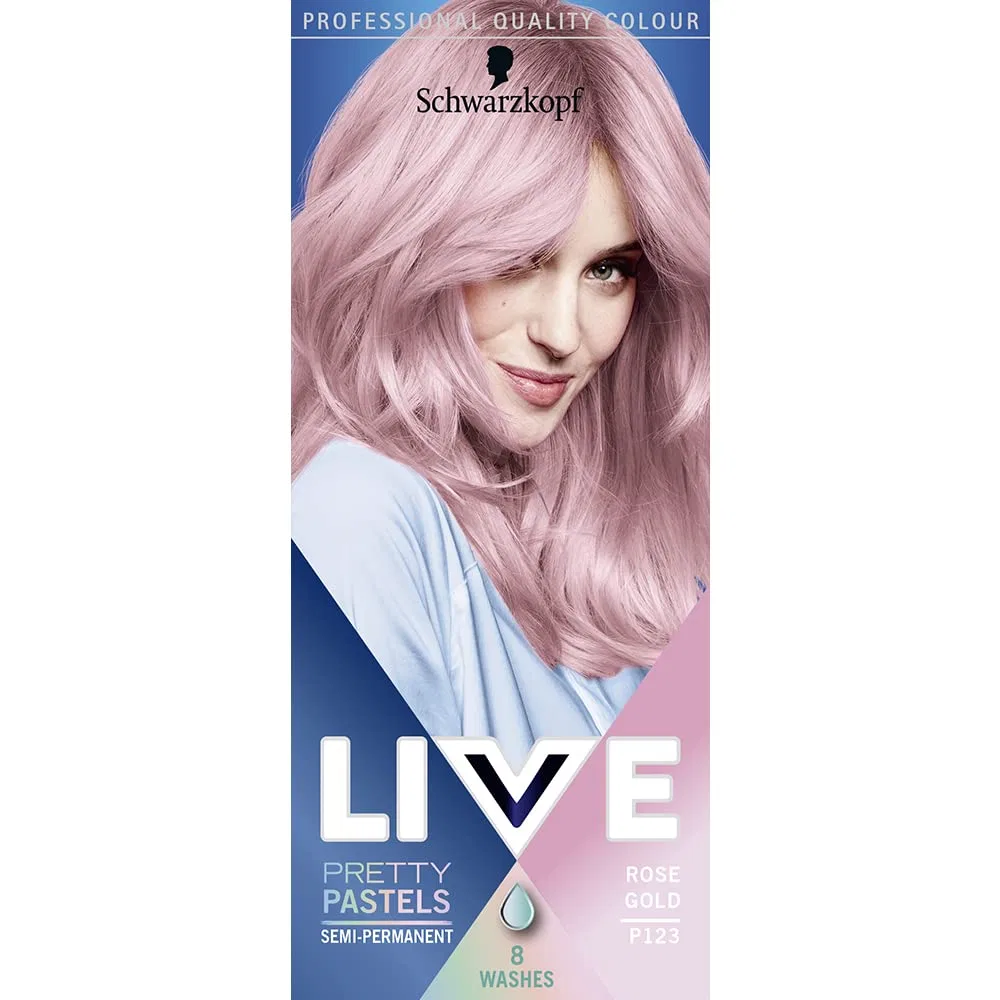 Краска для волос Schwarzkopf Pretty Pastels Rose Gold, 100 мл Live, Rose Gold