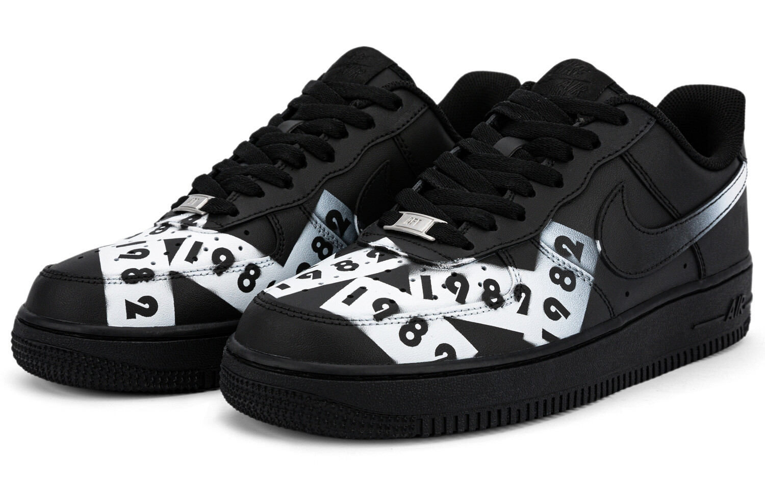 

Кроссовки Nike Air Force 1 Skateboard Shoes Men Low-Top Black White, Черный, Кроссовки Nike Air Force 1 Skateboard Shoes Men Low-Top Black White