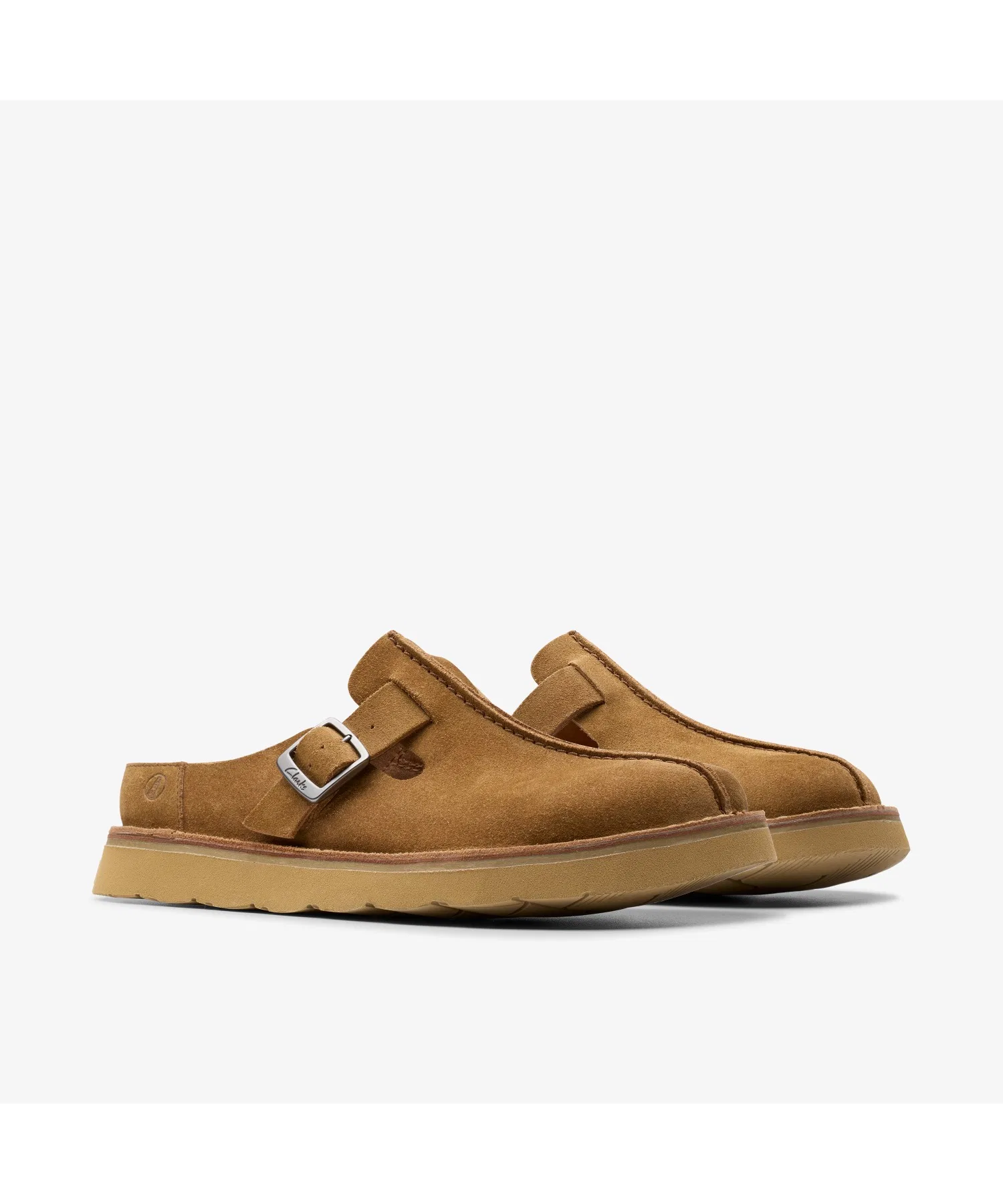 Мужские мюли Clarks Solsbury Mule из замши — фото 4