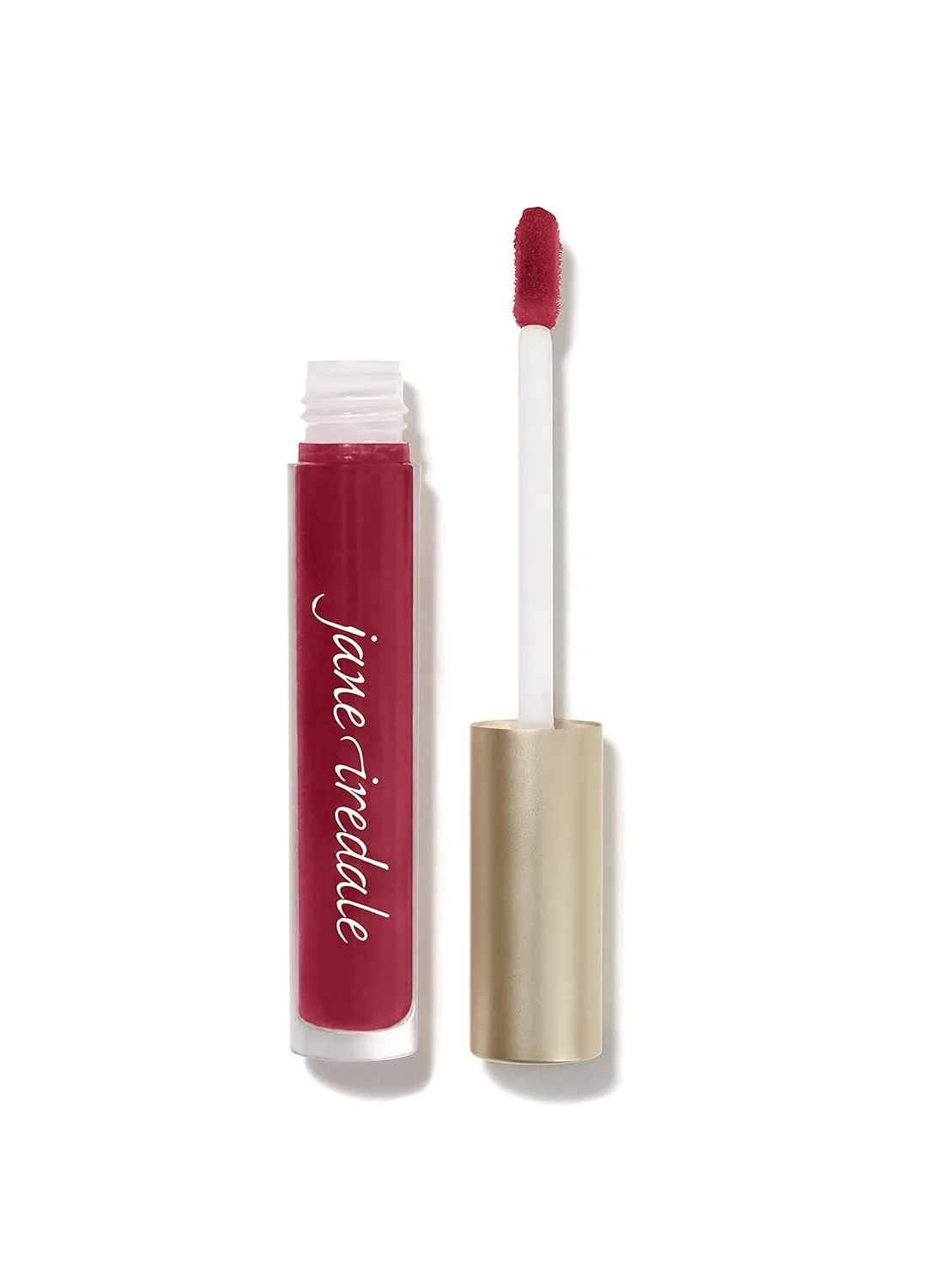 jane iredale HydroPure Hyaluronic Lip Gloss, увлажняющий блеск для губ с гиалуроновой кислотой, разглаживает и питает, нелипкий, с ароматом ванили, веганский и cruelty free, Berry Red