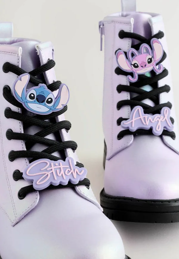 Ботильоны на шнуровке lilo stitch стандартного кроя Next, Purple Metallic — фото 4