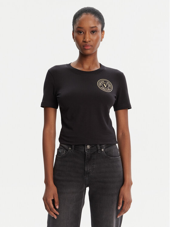 

Футболка regular fit 79HAHT01 CJ03T Versace Jeans Couture, чёрный