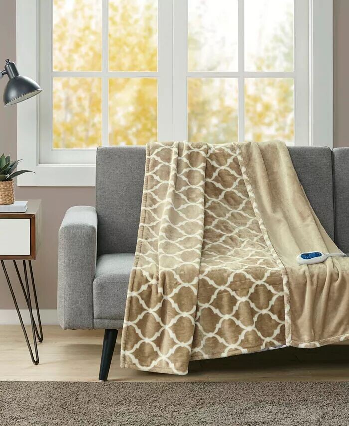 

Электрический плед Ogee, 60 x 70 дюймов Beautyrest, бежевый