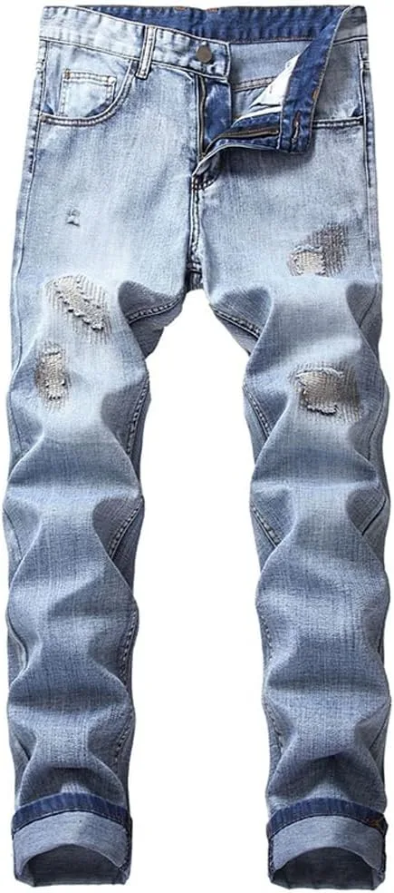 

Джинсы Stretch Pants мужские Casual Straight Plus Size SIDUFHAOPKLL