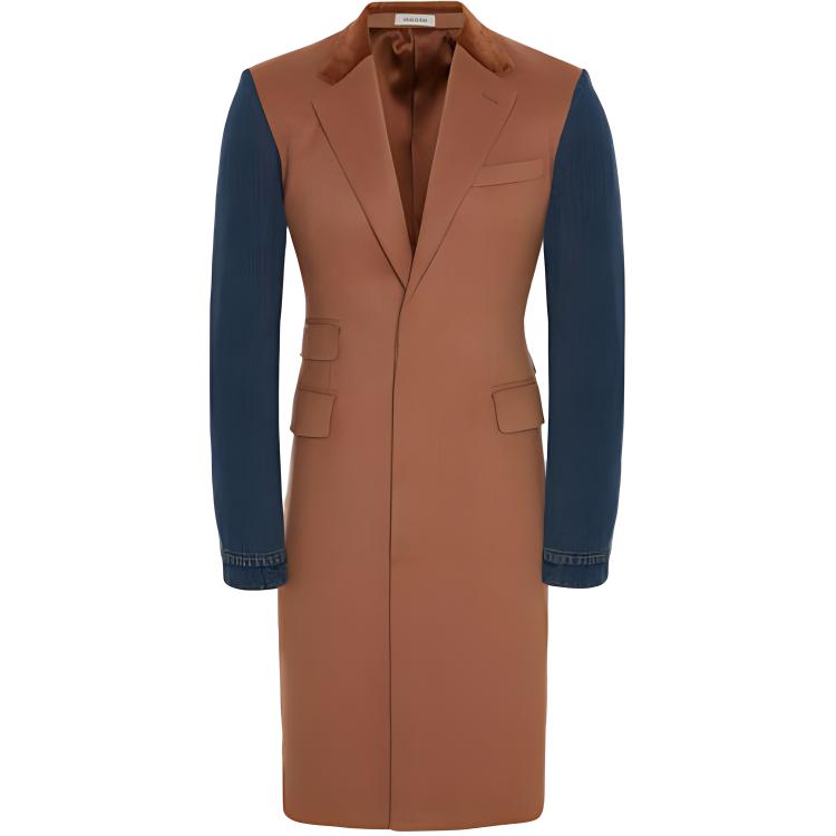 

Пальто мужское Camel Alexander McQueen SS22, Бежевый, Пальто мужское Camel Alexander McQueen SS22