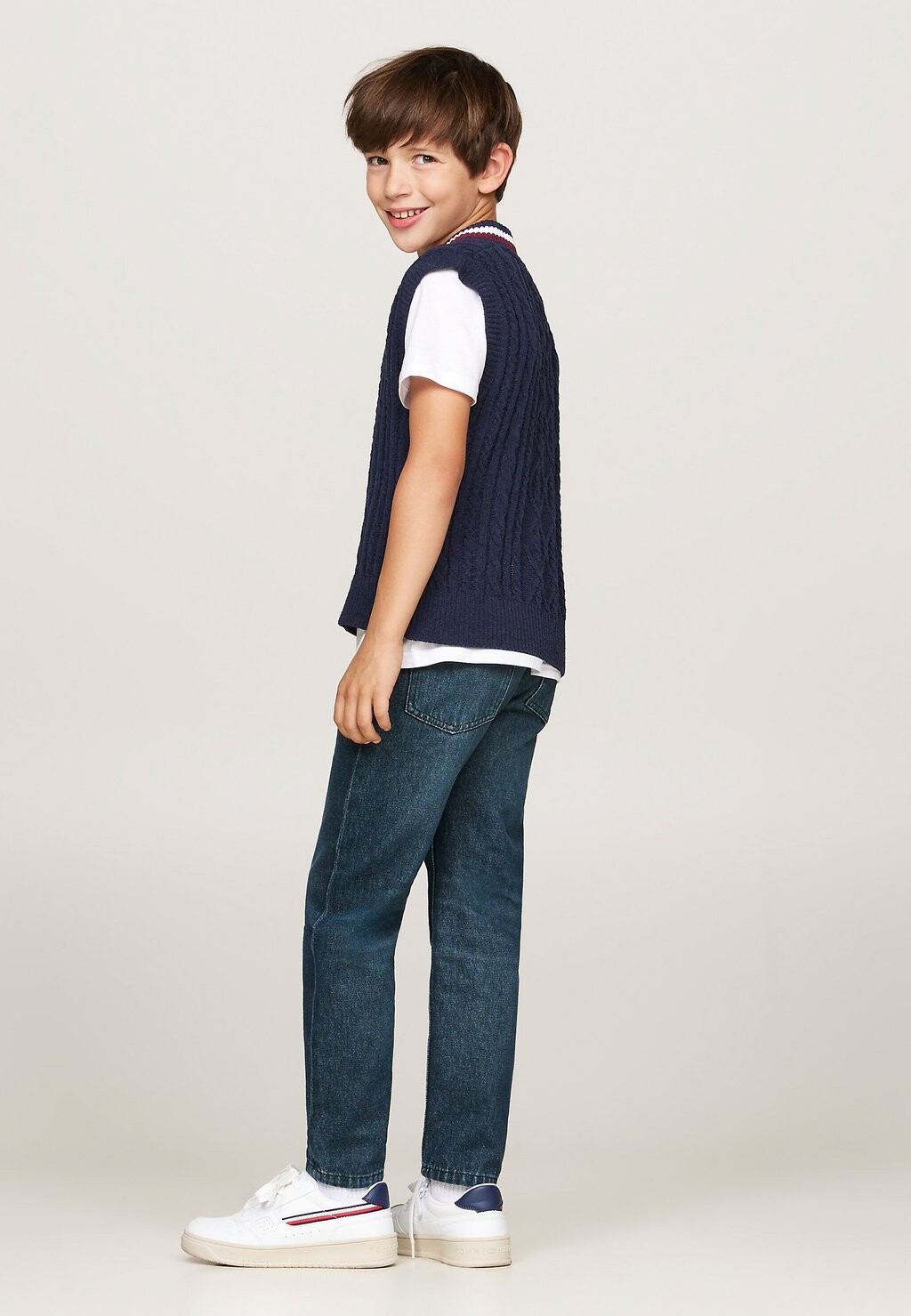 

Джемпер GLOBAL CABLE Tommy Hilfiger, темно-синий