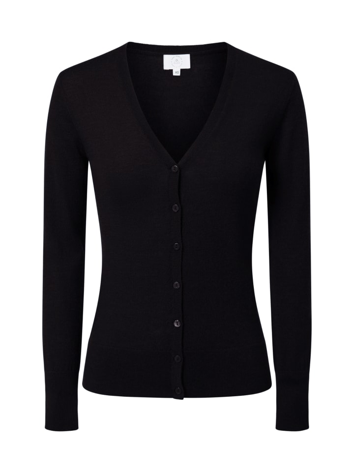 

Черный кардиган с V-образным вырезом CASH-MERE.CH
