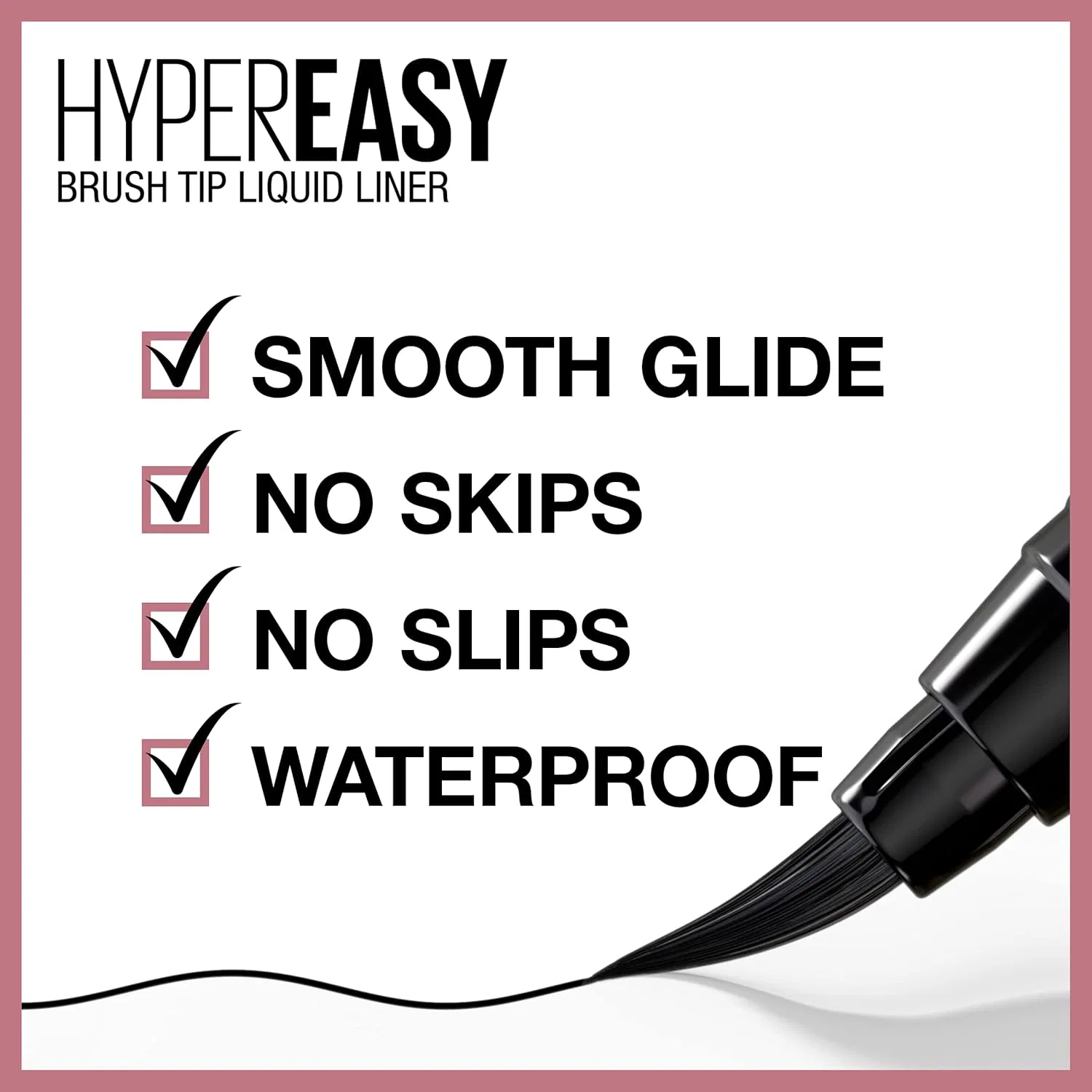 Подводка для глаз Maybelline Hyper Easy Liquid Pen, водостойкая, сатиновая, Pitch Brown — фото 4
