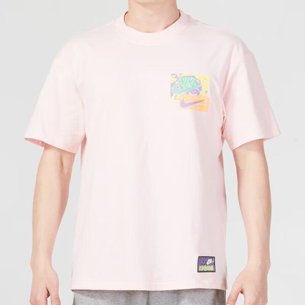 Футболка Nike Behind Graffiti T-Shirt 'Pink', розовый — фото 3