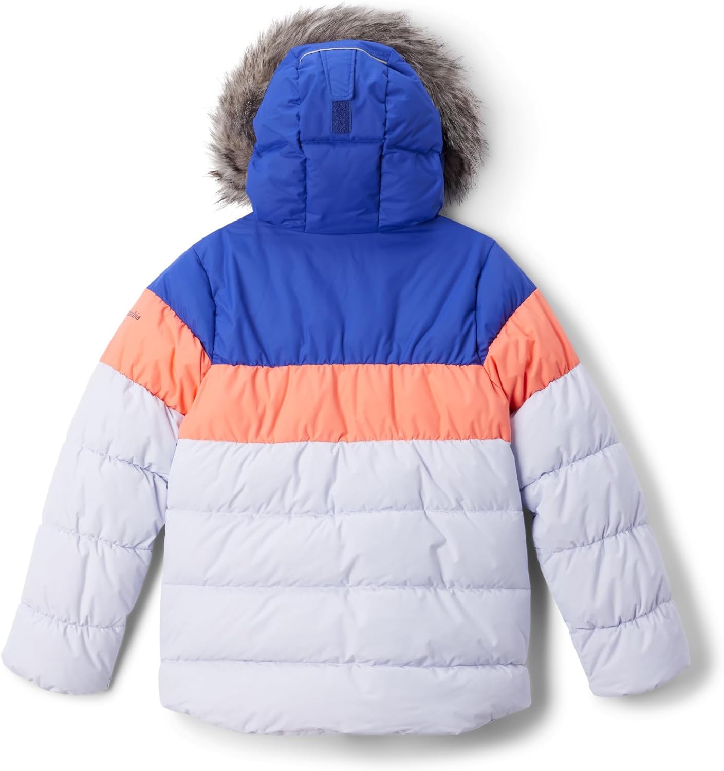Куртка Columbia girls Arctic Blast III, Snowdrift/Hot Coral/Clematis Blue — фото 2