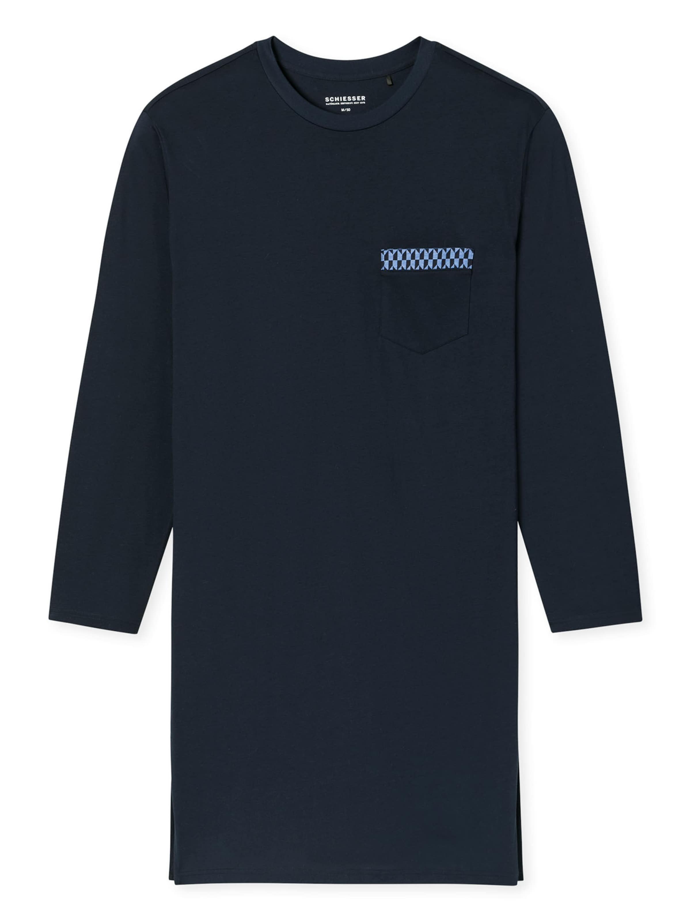 

SCHIESSER Длинная пижама 'Comfort' в синем цвете, Navy
