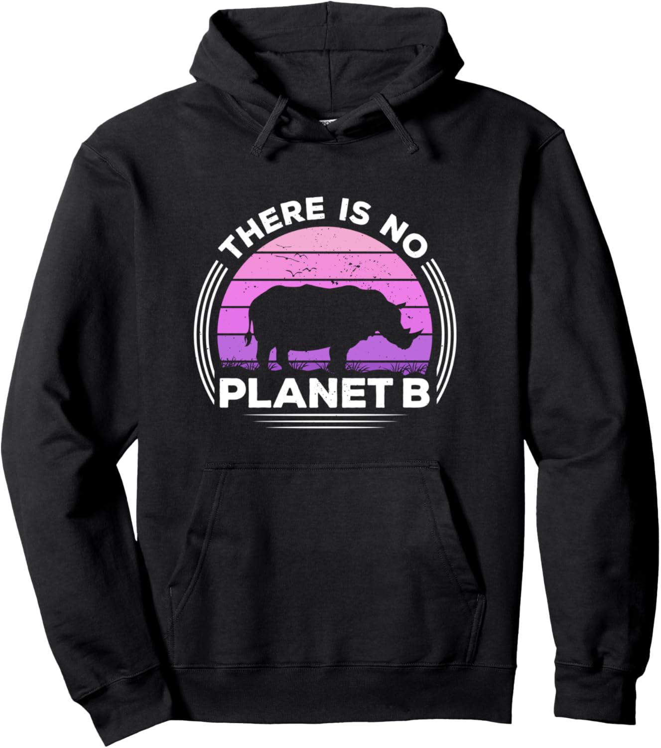 

Нет планеты Б. Худи ко Дню Земли «Спасите носорога» There Is No Planet B Apparel Co., черный