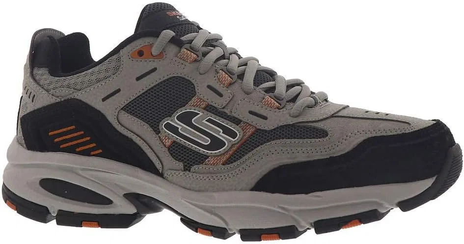 Кроссовки Skechers Men's Vigor 2.0 Nanobet Oxford, Grey-Orange — фото 2