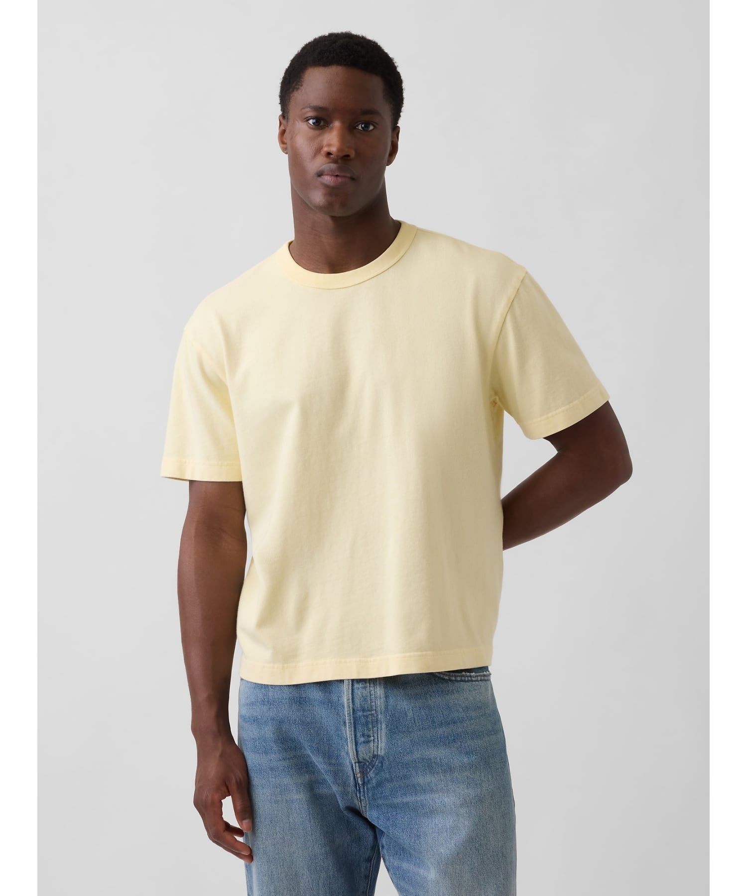 (U) Плотная укороченная футболка GAP, MAIZE
