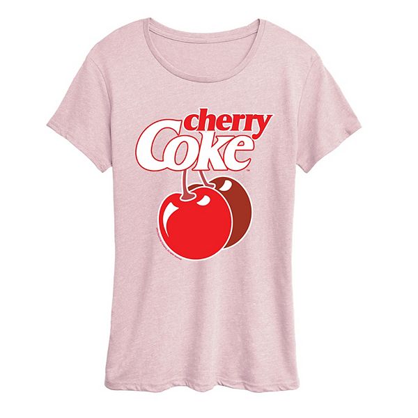 

Футболка с принтом Women's cherry coke logo Licensed Character, Heather Pink